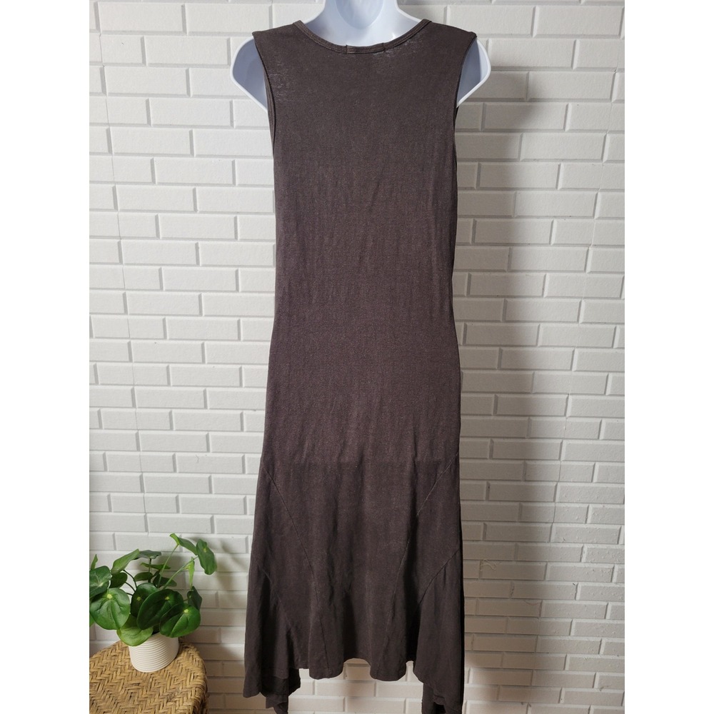 Prairie Underground Dress Sz M Black Hemp Silk Blend 1930s Revival Artsy - Picture 7 of 11